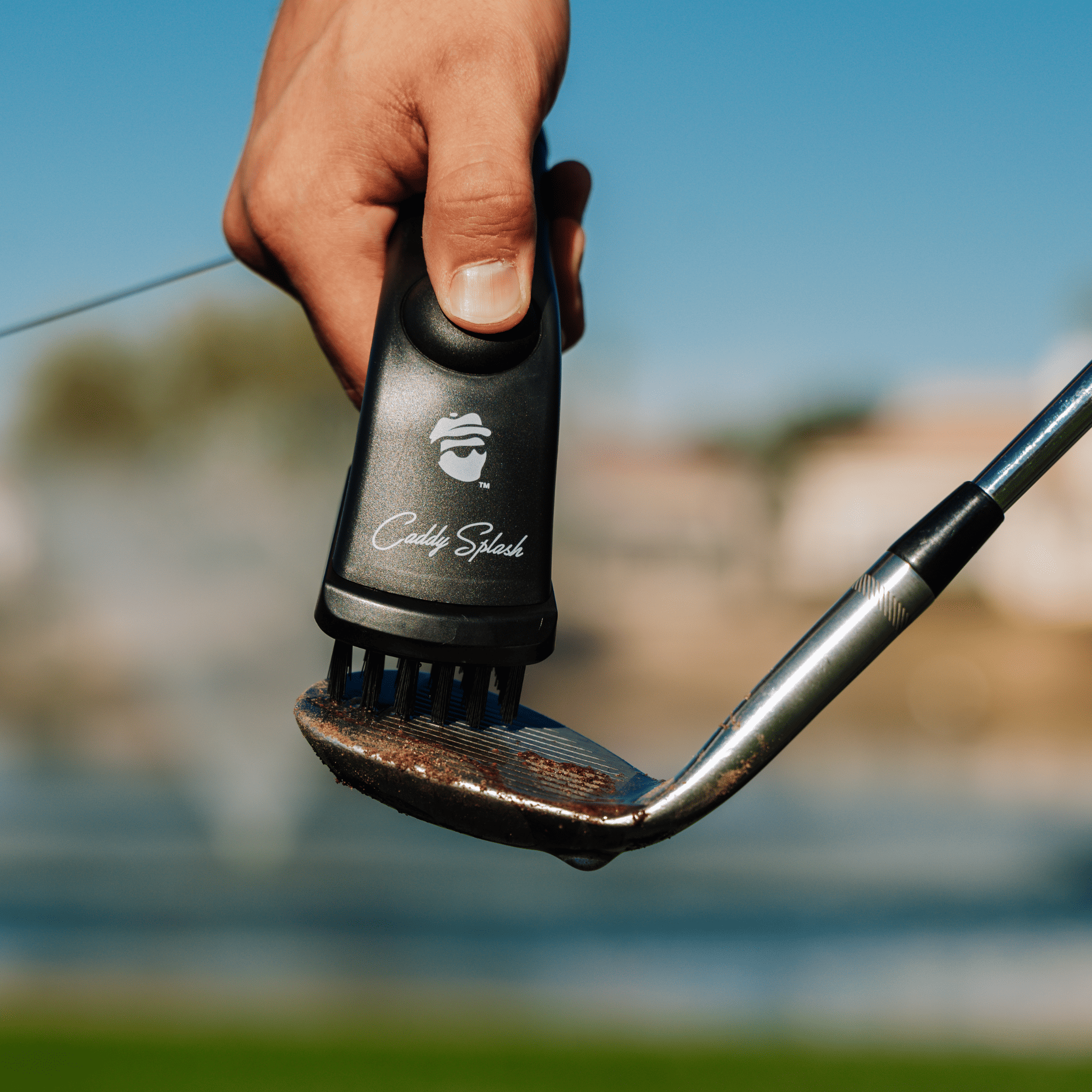 Deluxe Golf Club Cleaning Kit: Club Cleaner, Magnetic Towel & FREE Groove Sharpener