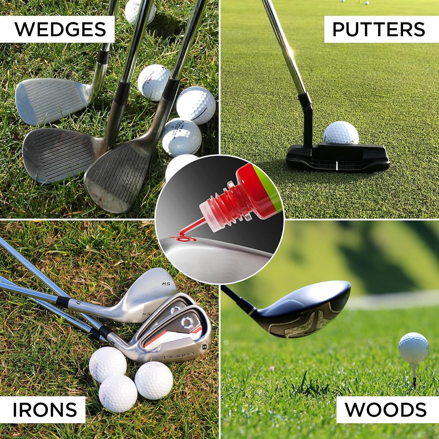 G-Paint Golf Club Paint - 4 Pack (Black/White/Red/Blue)