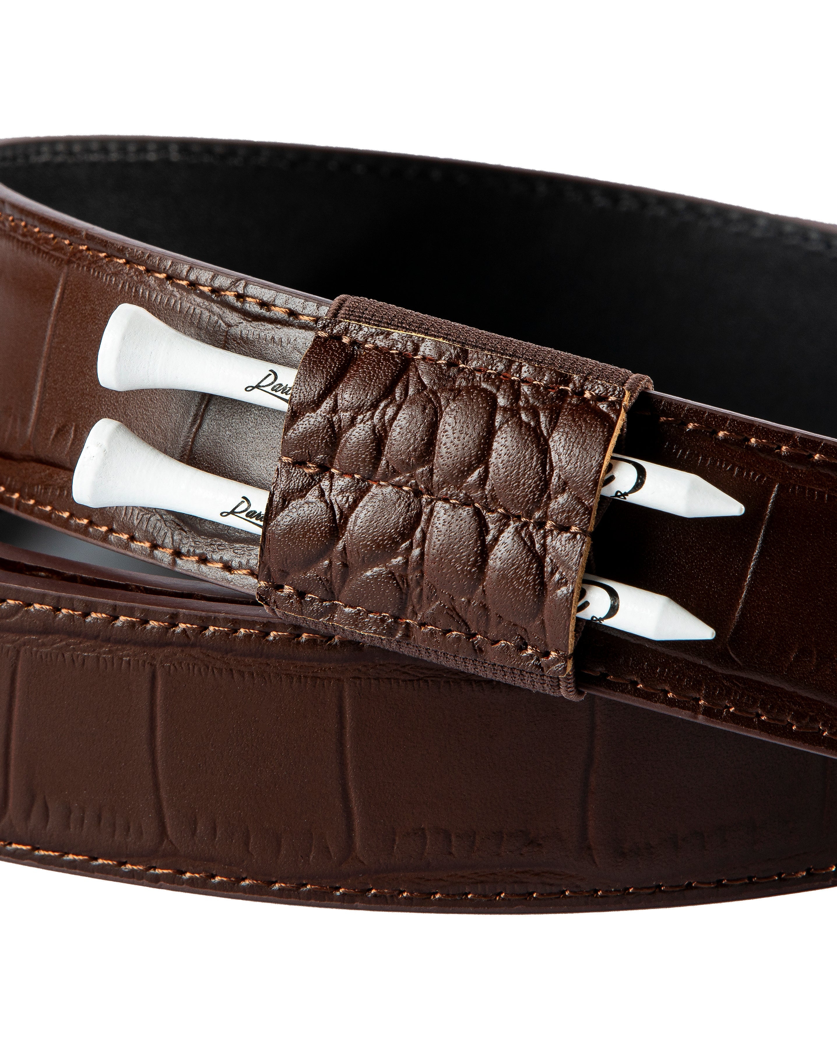 Dartee Golf Bayou Brown Gator Belt