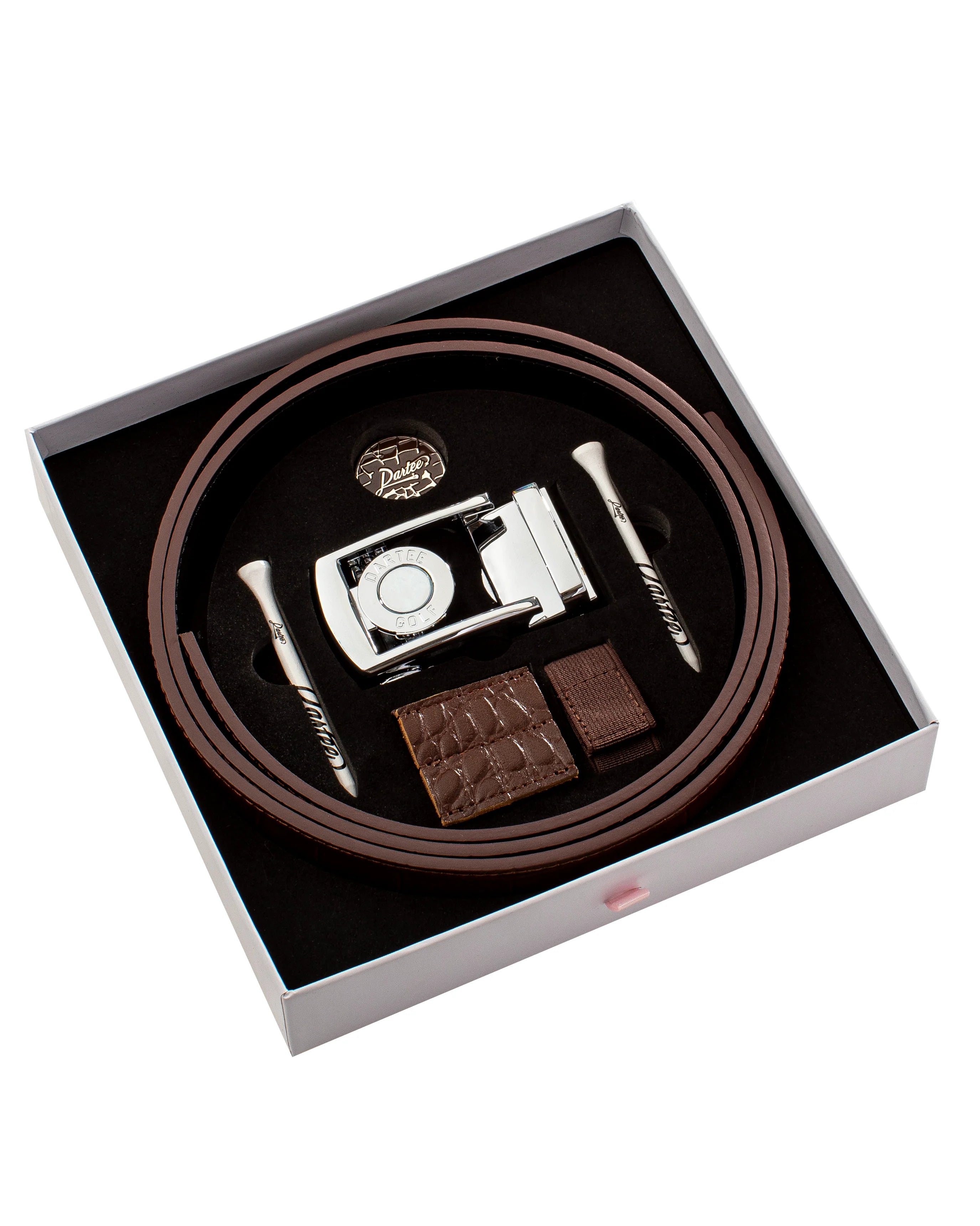 Dartee Golf Bayou Brown Gator Belt