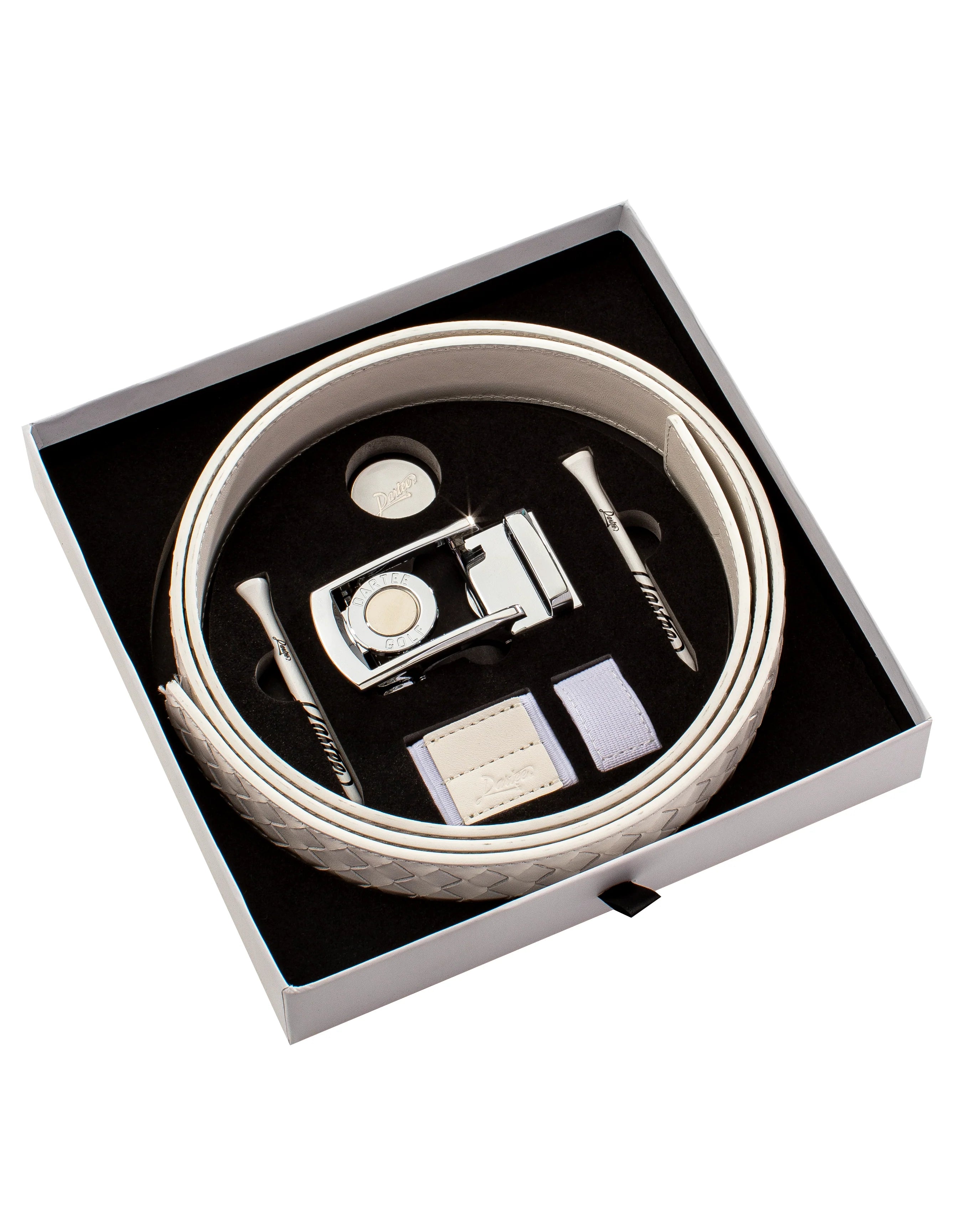 Dartee Golf White Braid Belt