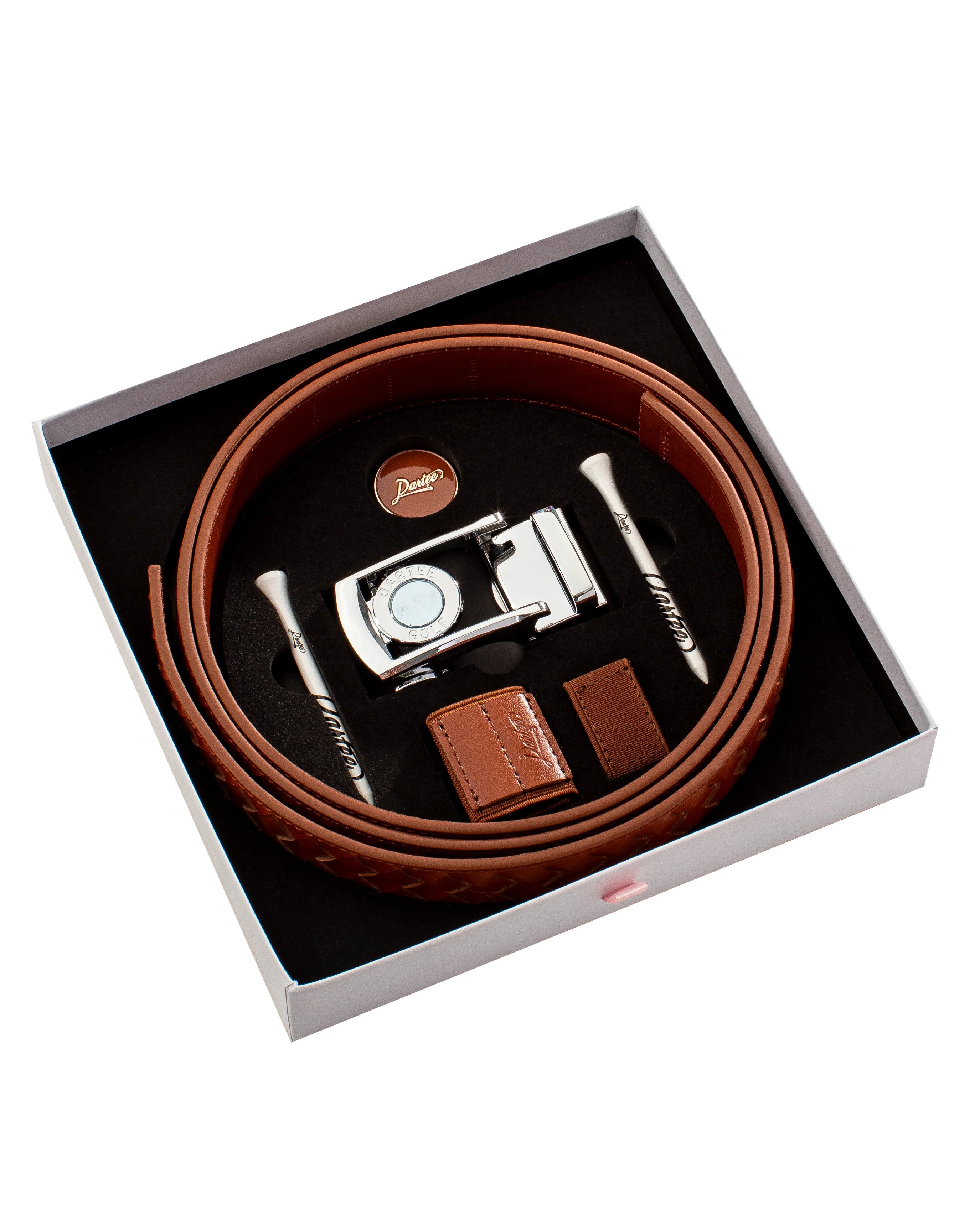 Dartee Golf Brown Braid Belt
