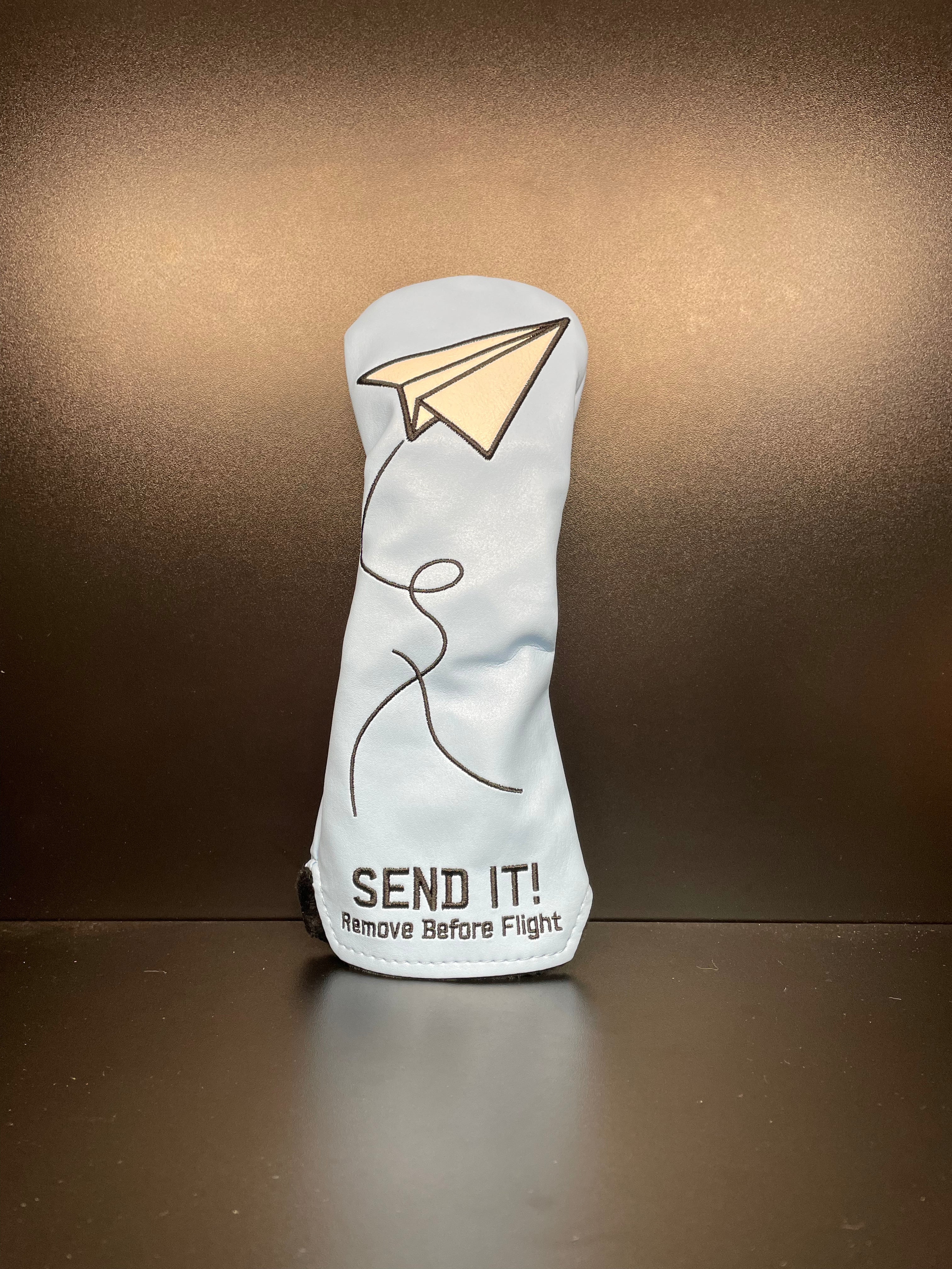 Blue Paper Airplane SEND IT! Headcover