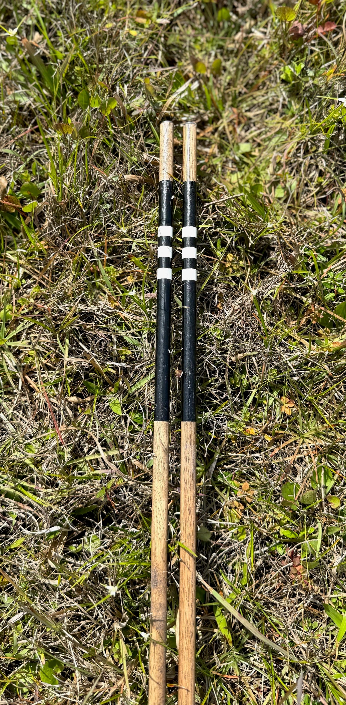Nor'easter Sticks Handcrafted Hickory Wood Golf Alignment Sticks w/ Cover (Pair)