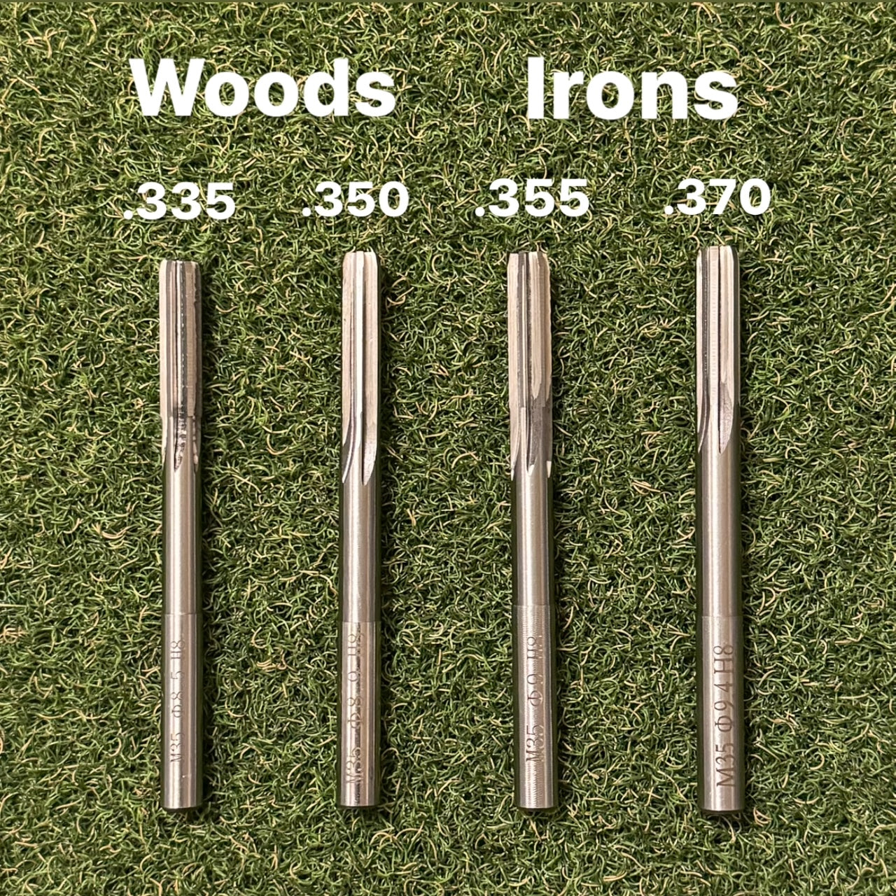 Golf Club Hosel Straight Flute Reamer High Strength Steel - Choose Size