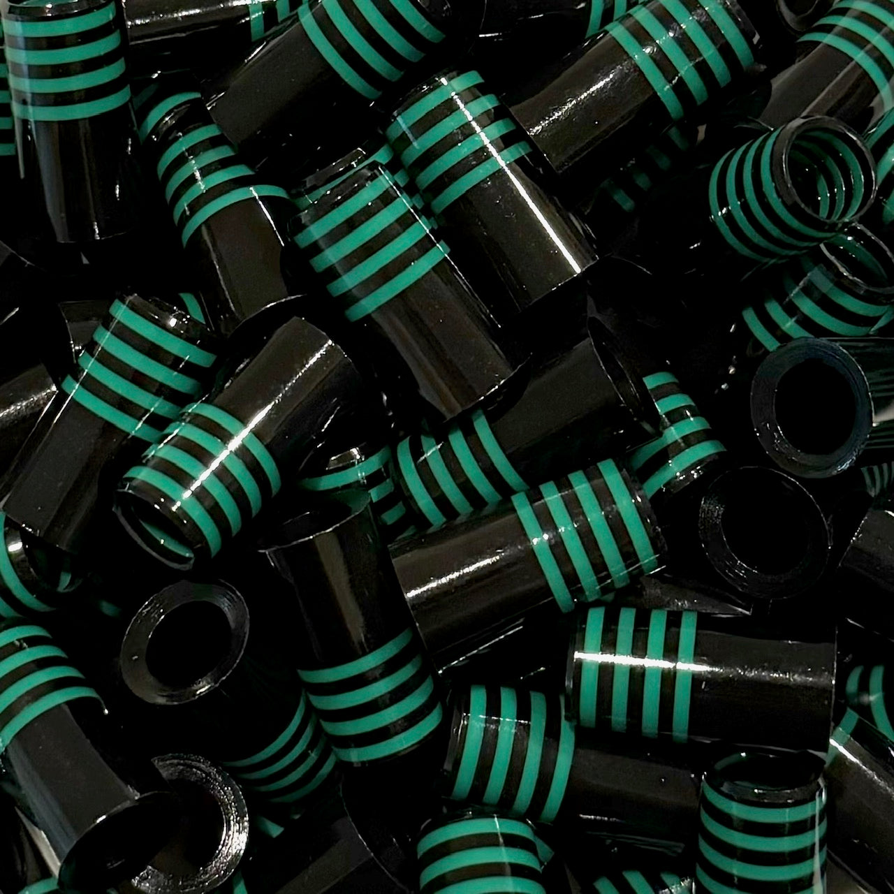 Premium Quality Iron Ferrules Black w/ Quad Green Rings 1” – The Golf ...