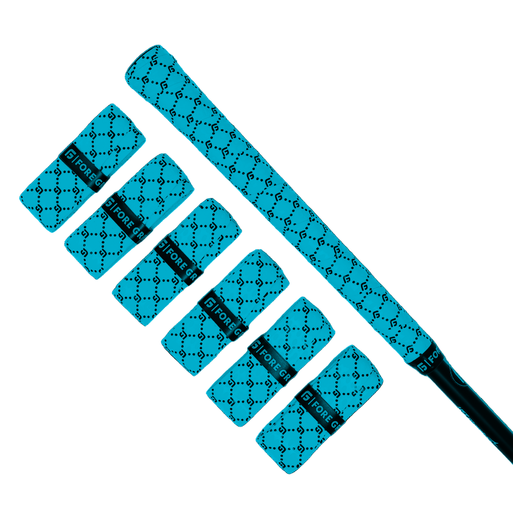Fore Grips Powder Blue FG Print Golf Grip Wrap