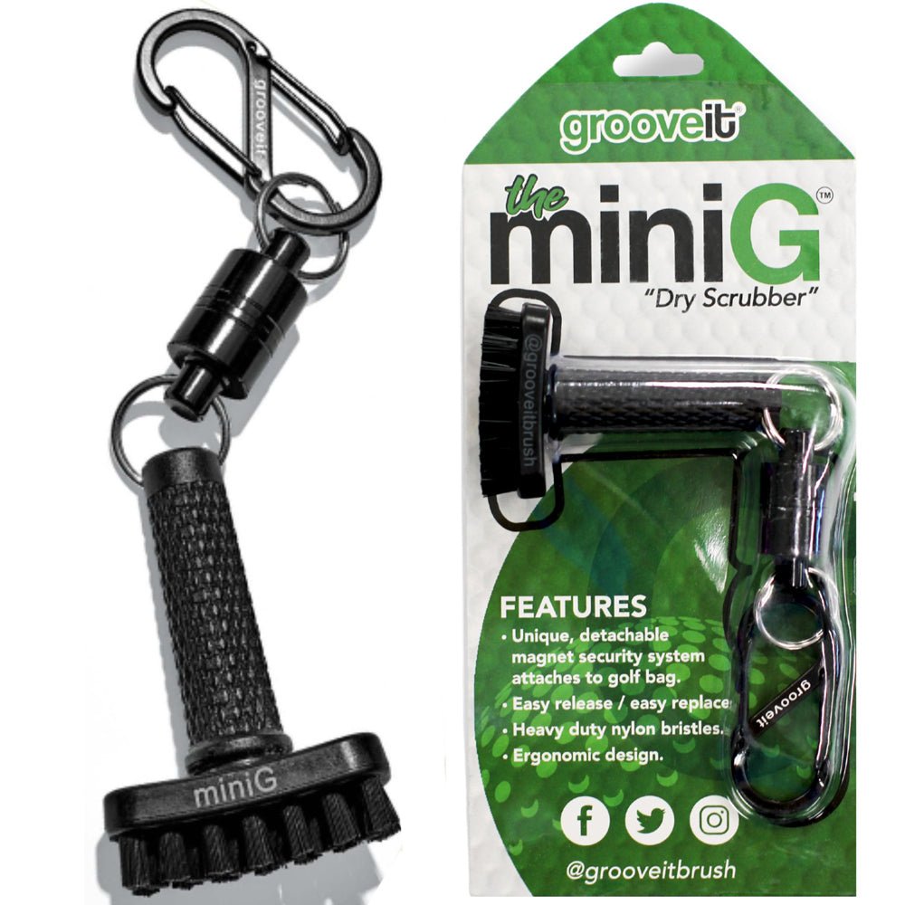 Grooveit miniG – Compact Dry Golf Club Cleaning Brush
