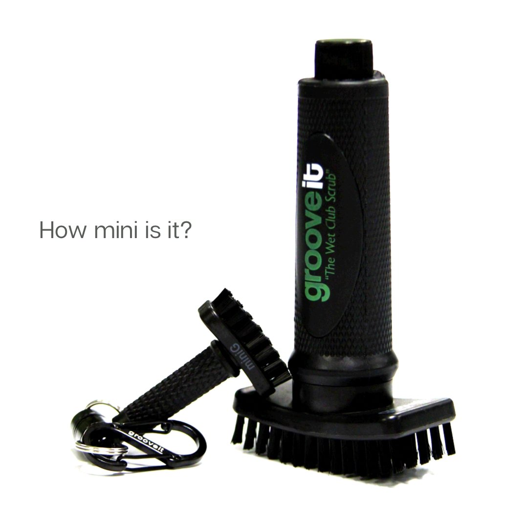 Grooveit miniG – Compact Dry Golf Club Cleaning Brush