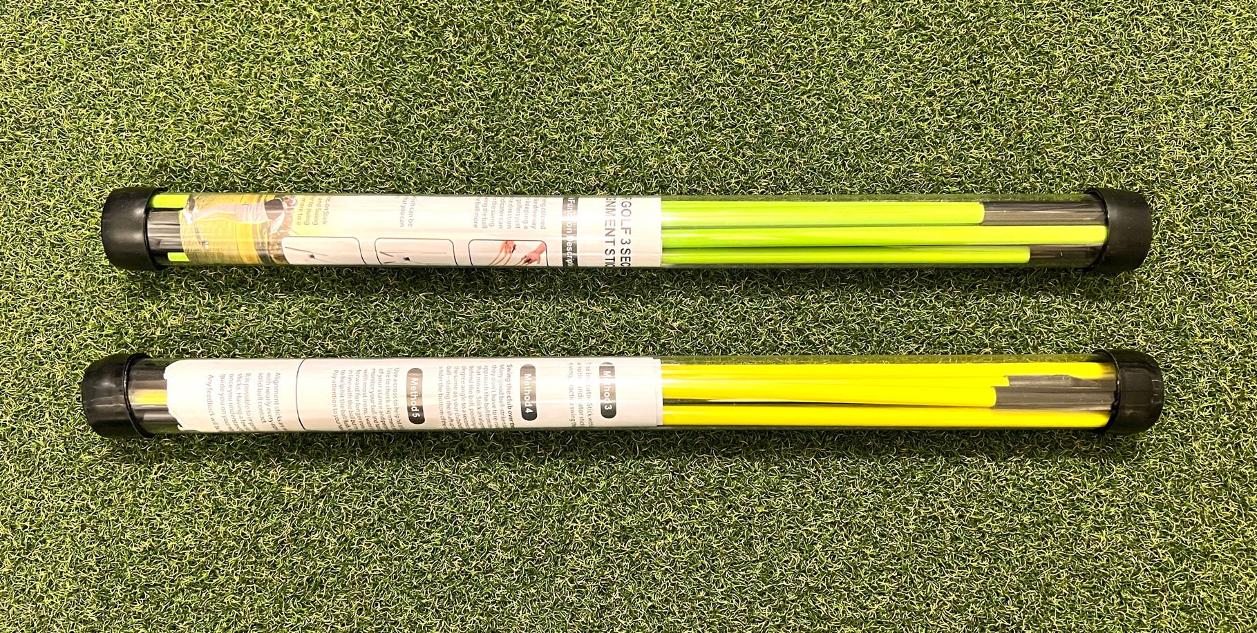 Bâtons d'alignement de golf pliables à 3 sections avec instructions