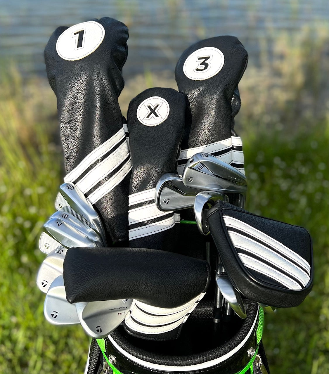 Cikonielf Couvre-têtes de putter 12 pièces couvre-tête de putter lame Cikonielf Couvre-têtes de putter 12 pièces couvre-tête de putter lame