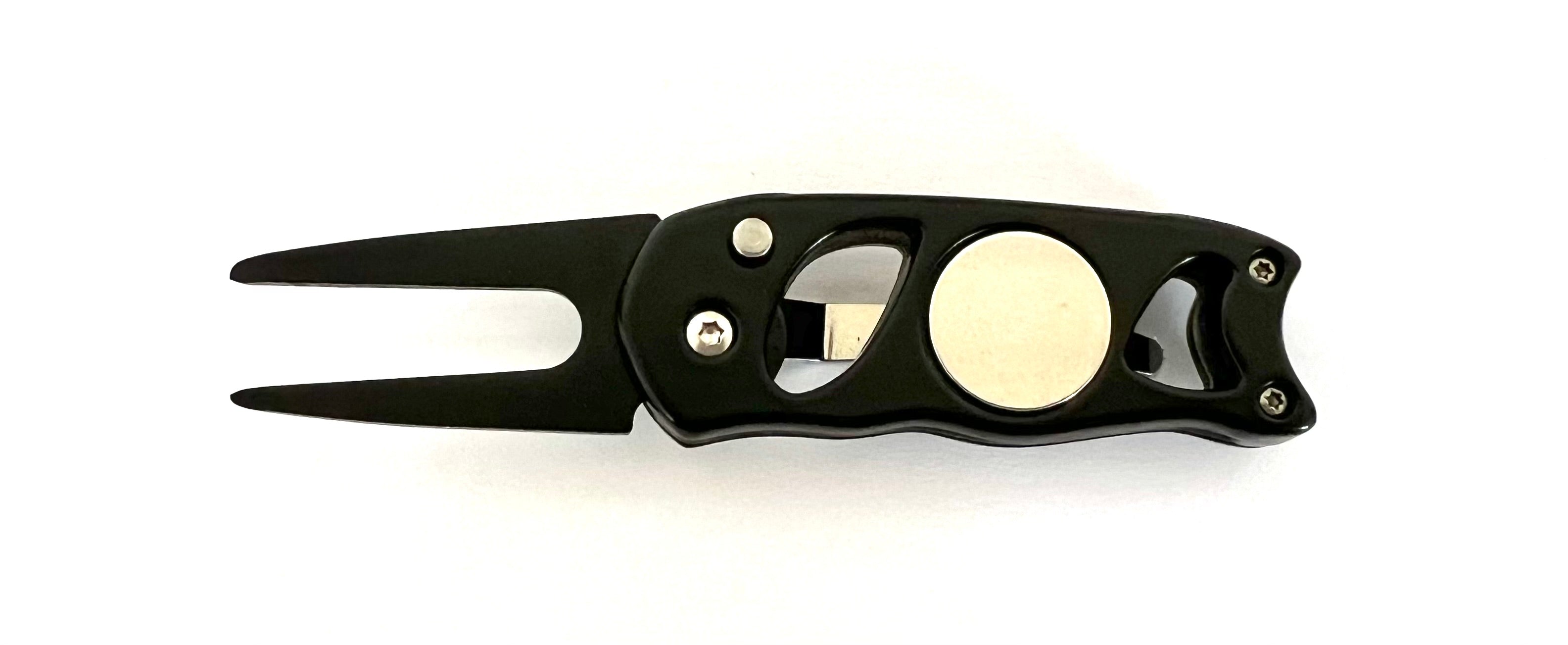 Golf Switchblade Divot Repair Tool w/ Ball Marker & Pocket Clip