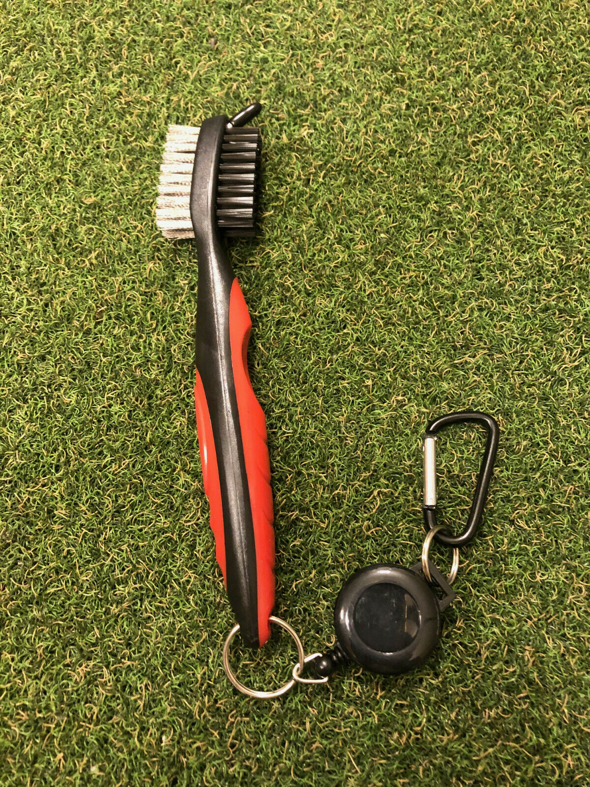 3-in-1 Retractable Golf Club Cleaning Brush Double Sided - Red, Blue, Black - The Golf Club Trader